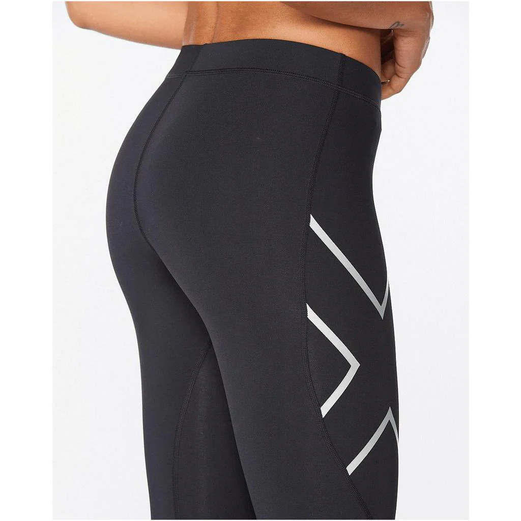 2XU Women Core Compression Tights - Black / Silver Reflective - Image 6